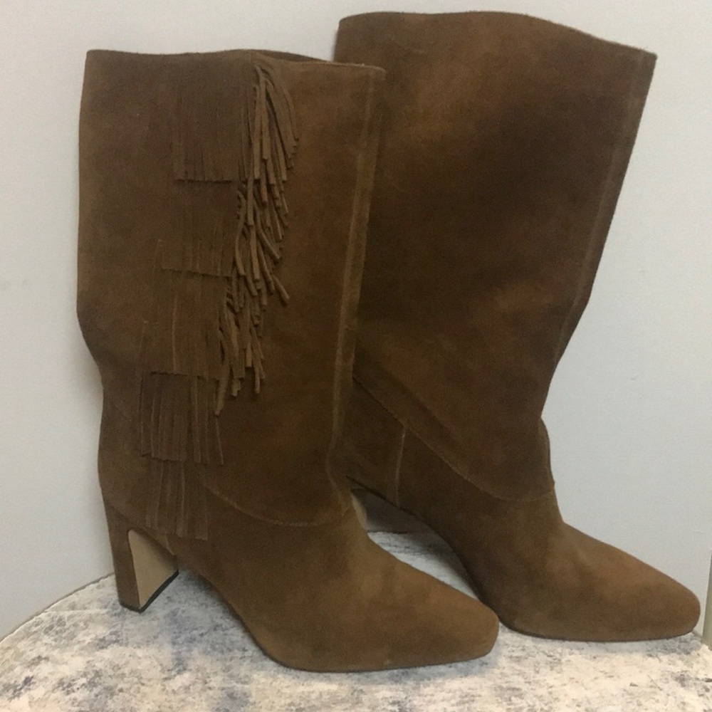 Seychelles cognac suede mid-calf boots
